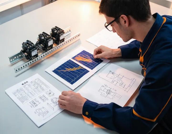 Engineer comparing relay specifications
